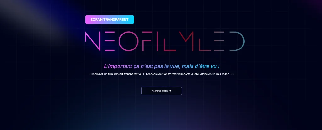 NEOFILMLED — Landing Page par OTIKA